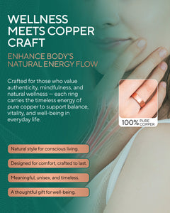Pure Copper Rings – Hammered (6mm)