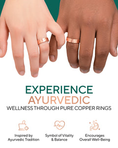 Pure Copper Rings – Hammered (6mm)