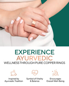 Pure Copper Rings – Hammered (10mm)