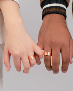 Pure Copper Rings – Hammered (10mm)