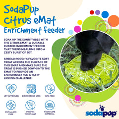 Citrus Design eMat - Enrichment Lick Mat For Dogs and Cats - with Suction Cups | USA Made