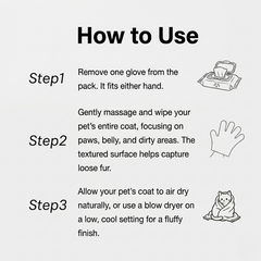 Waterless Pet Cleaning Grooming Gloves