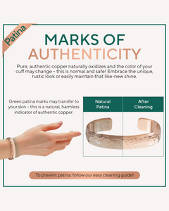 Pure Copper Cuff Bracelet – Hammered