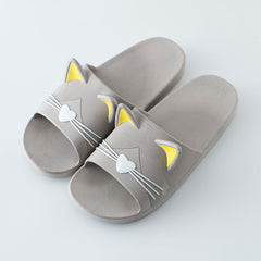 Women Summer Slippers Beach Slide Sandals Cats Flip Flops Soft Sole Comfortable Couple Slippers For Women Quick Drying Bathroom Slippers Pillow Slides Non Slip Soft Thick Sole Open Toe Soft Slippers