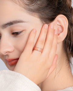Pure Copper Rings Set – Floral (6mm)