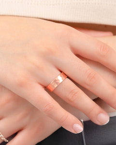 Pure Copper Rings – Hammered (6mm)