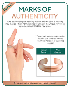 Pure Copper Rings Set - Domed (6mm)
