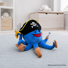 Captain Wavy Jones the Pirate Octopus Plushie, Cute 11" Sea Adventure Stuffed Animal Gift for Boys and Girls