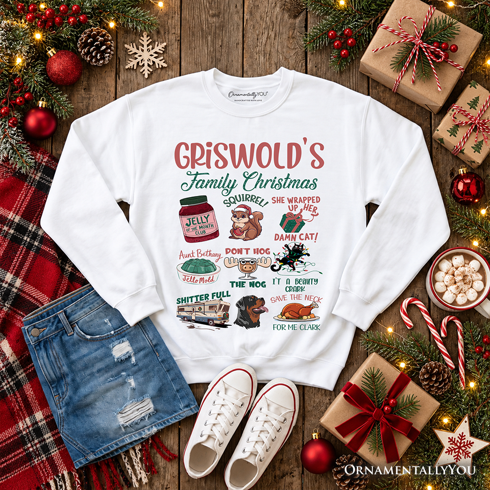 Griswold's Family Christmas Sweatshirt, Funny Retro Vacation Movie Quote Sweater