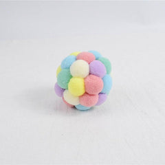 Fashion New Plush Pet Toy Cat and Dog Self-Hey Funny Cat Bite-Resistant Toy Ball Cute Funny Interactive Toy Balls For Cats Multicolor Toy Balls For Cat