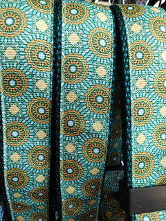 Green/Yellow Tribal Green Nylon Dog Collar MD, LG, XL, Leash