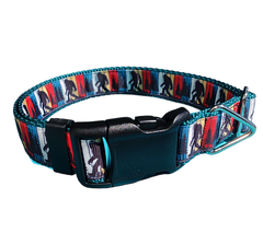 Bigfoot Sasquatch Green Nylon Dog Collar MD, LG, XL, Leash