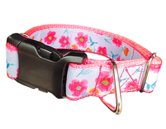 Bright Flowers Nylon Dog Collar