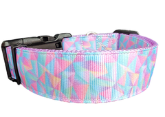 Pastel Pyramids Nylon Dog Collar MD, LG, XL, Leash