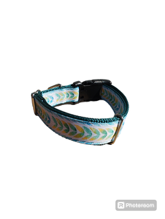 Watercolor Leaves Nylon Dog Collar