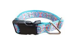Light Rainbow Tie Dye Nylon Dog Collar