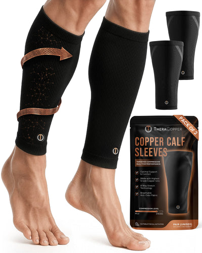 Copper Calf Compression Sleeves (2 Pack)