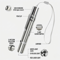 3-in-1 Laser Pet Toy & UV Flashlight Pen