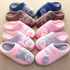 New Couples Cat Women Shoes Non-Slip Soft Warm Man House Slippers Indoor Bedroom Winter Home Slippers Memory Foam Fuzzy Slippers Cute Furry Fleece Slippers With Warm Plush Slip On House Shoes