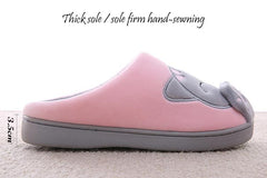 New Couples Cat Women Shoes Non-Slip Soft Warm Man House Slippers Indoor Bedroom Winter Home Slippers Memory Foam Fuzzy Slippers Cute Furry Fleece Slippers With Warm Plush Slip On House Shoes