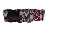 1.5" Wide Pink Tribal Nylon Dog Collar