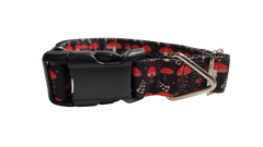 Red Mushrooms Nylon Dog Collar