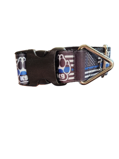 1.5" Wide K9 Police Dog Flag Nylon Dog Collar