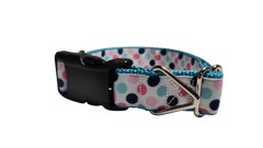 Polka Dots Pattern Nylon Dog Collar