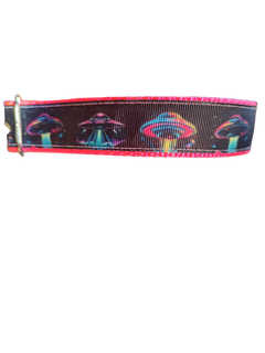 Neon UFO Nylon Dog Collar