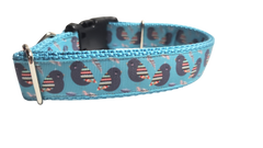 Striped Winged Bird Nylon Dog Collar