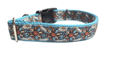 Western Floral Nylon Dog Collar