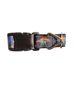 Orange UFO Nylon Dog Collar