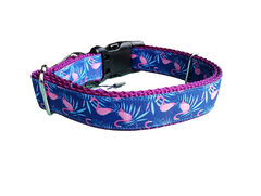 Flamingos Nylon Dog Collar