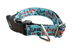 Believe In Santa Paws Christmas Nylon Dog Collar