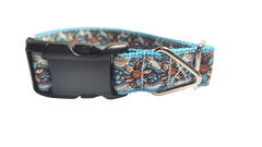 Western Floral Nylon Dog Collar