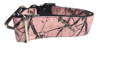 1.5" Wide Pink Camo Nylon Dog Collar