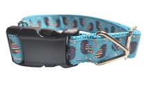 Striped Winged Bird Nylon Dog Collar