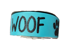 1.5" Wide Woof Nylon Dog Collar