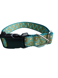 Green/Yellow Tribal Green Nylon Dog Collar MD, LG, XL, Leash