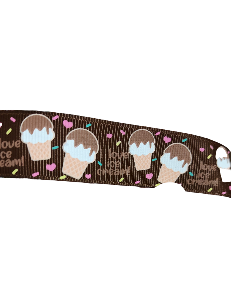 I Love Ice Cream Nylon Dog Collar