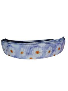 White Flowers Nylon Dog Collar
