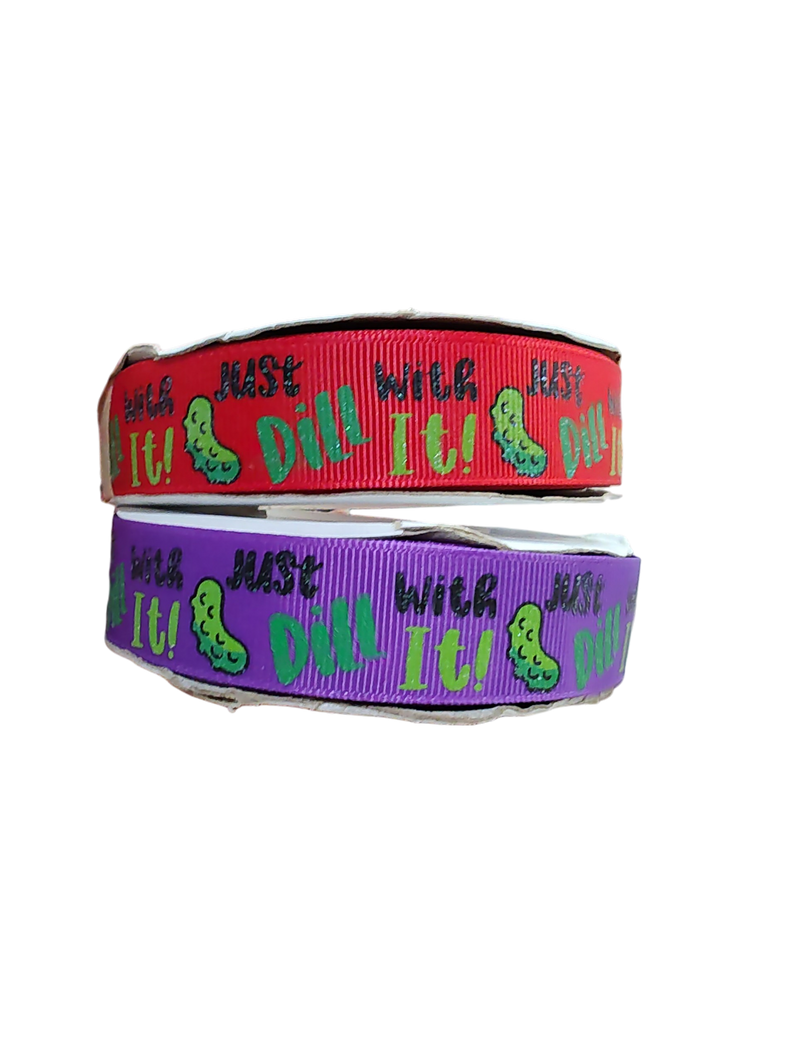 Dill With It Pickles Nylon Dog Collar