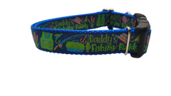 Daddy's Fishing Buddy Nylon Dog Collar