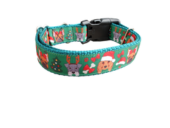 Christmas Pups Nylon Dog Collar