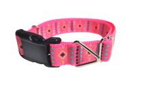 Pink Tribal 2 Nylon Dog Collar
