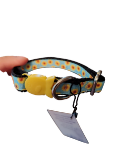 1/2" Sunflowers Nylon Dog / Cat Collar