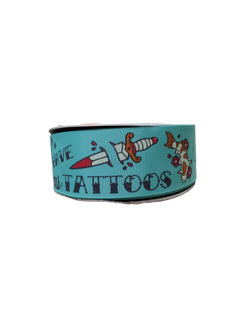 1.5" Cool Mom's Have Tattoos Wide Nylon Dog Collar