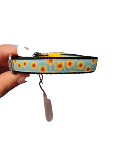 1/2" Sunflowers Nylon Dog / Cat Collar