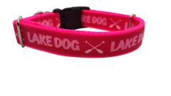 Lake Dog Pink Nylon Dog Collar