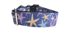 1.5" Wide Purple Starfish Nylon Dog Collar